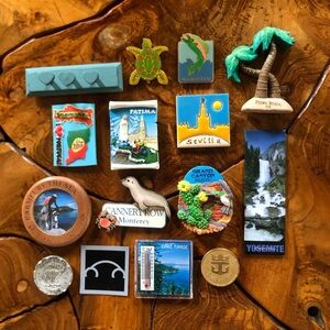 Vintage Lot of Souvenir Travel Refrigerator Magnets